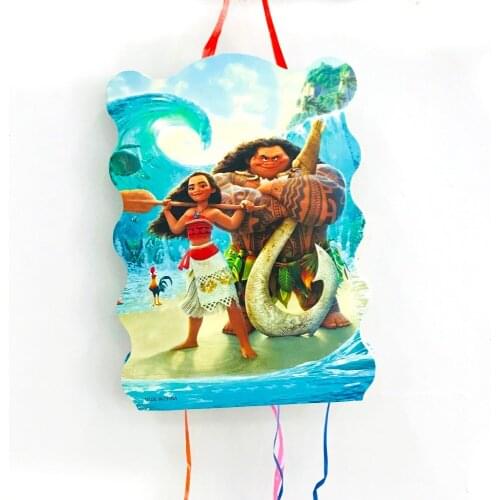 40*30cm Moana Pinata Cartoon Funny Party Supplies Kids Disposable Plastic Childrens Birthday Boys Party Favors Decoration