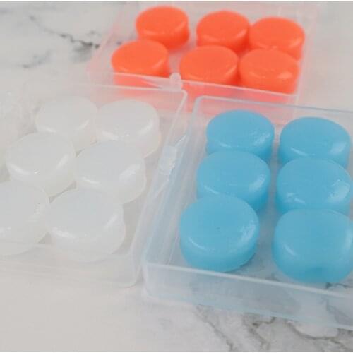 6Pcs Silicone Anti-Noise Ear Plugs For Sound Insulation Ear Protection Swimming Earplugs Quiet Learn Workplace Safety Earplugs