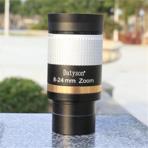 Datyson Telescope Accessories 8-24mm Zoom Optical Glass Broadband Green Film Eyepiece Full Metal Continuous Zoom