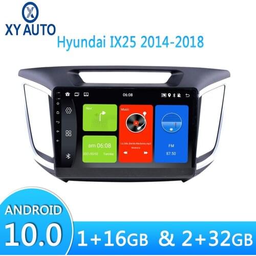 For Hyundai Ix25 2014-2018 Android 10.0 HD Touch Screen Car Multimedia Player GPS Wifi Auto Radio Audio Stereo Head Unit
