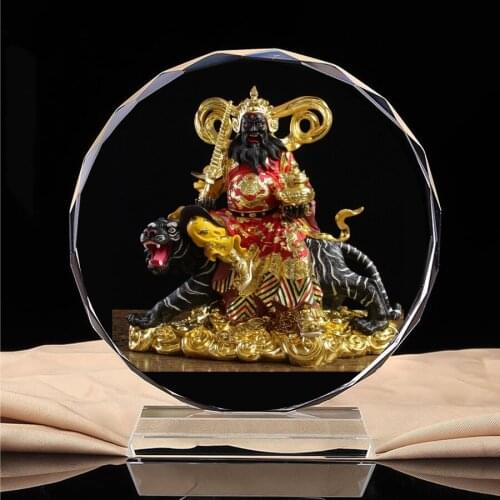 The God of wealth - Zhao Gongming, the portrait of Marshal Zhao Gong, home worship, crystal ornaments, handicrafts, decorations
