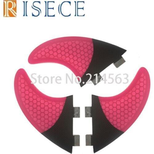 Pink Color FCS half carbon surfboard fin carbon fiber surfboard fins FCS fiberglass surf fin FCS tri fins