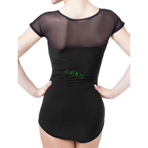 Exotic dance ballroom dance modern dance - small transparent elastic net small tee shirt with trousers T15010