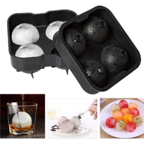 Ice hockey mould bar 4-cavity ice hockey mould round ice cube mould