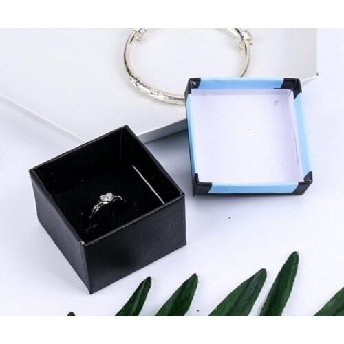 Custom Closure Matt Lamination Folding Paper Gift Box Jewellery Box With Glossy Black UV Coating Logo --- DH12222