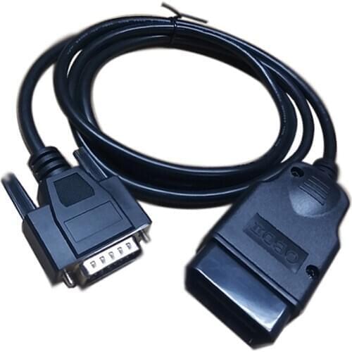 OBD2 16 Pin Male to DB 15 Pin Male Extension Cable OBD II Diagnostic Extender small connector cable adapter