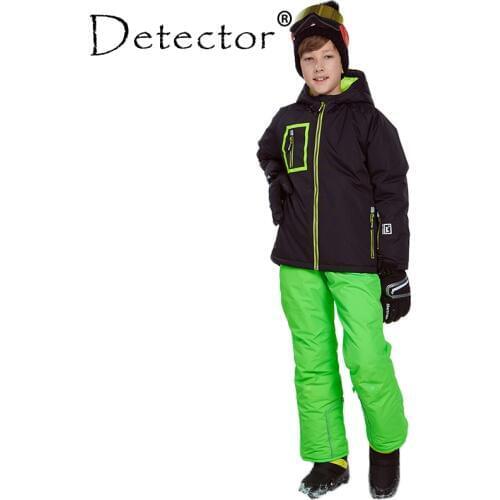 Detector Boys Ski Snowboard Set Winter Waterproof Windproof Kids Ski Jacket Children Outdoor Warm Hooded Sports Suits