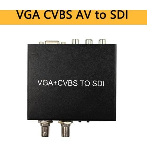VGA to SDI Converter VGA CVBS AV in Dual SDI out Adapter VGA2SDI VGA-SDI SD/HD-SDI/3G-SDI for Laptop DVD Monitor