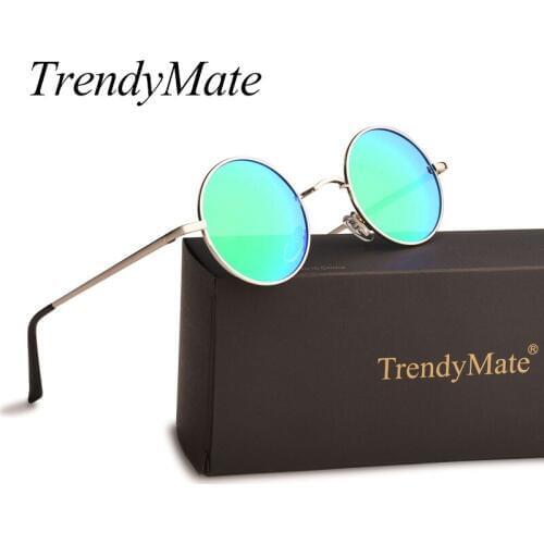 Retro Round Sunglasses Men Polarized Sun Glasses Women Brand Designer Small Circle Glasses Male Outdoor Driving Eyewear 171T