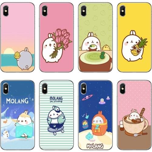 Kawaii Molang Cartoon Accessories Phone Case For Huawei P40 P30 P20 Pro P10 P9 Lite Y5 Y6 Y7 Y9 P Smart Plus 2018 2019