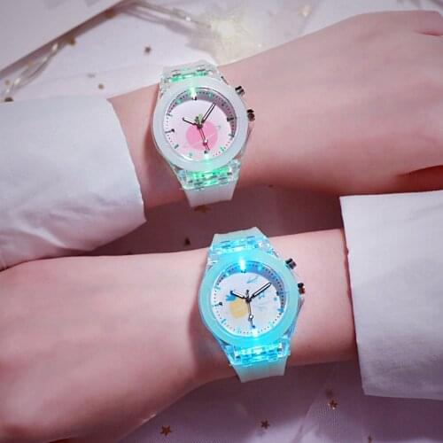 Fashion Womens Watches 2020 Trend Student Child Glow Watch Korean Version Jelly Silicone Watch Reloj Mujer Women Watches Clock