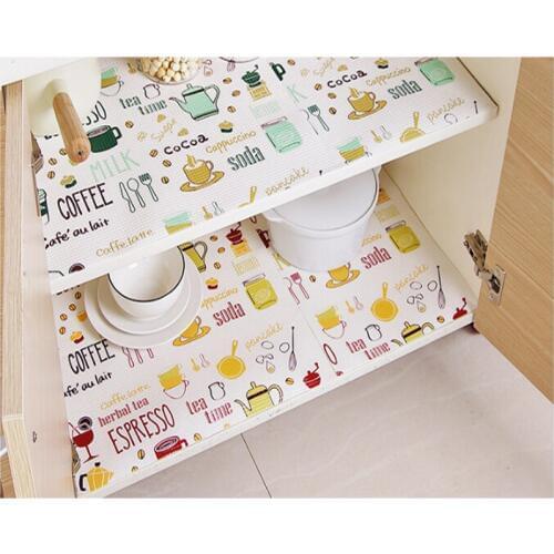 Cartoon Can Cut Cabinets Pad Paper Drawer Thick Waterproof Moisture Kitchen Stickers Home Wardrobe Pad Shoes Cabinet Mat