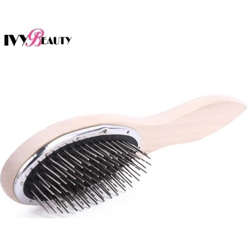Factory Used Hair Wig Steel Comb Anti-Static Large Paddle Cushion Comb Curly Hair Detangle Hair Brush Professional Hair Tools