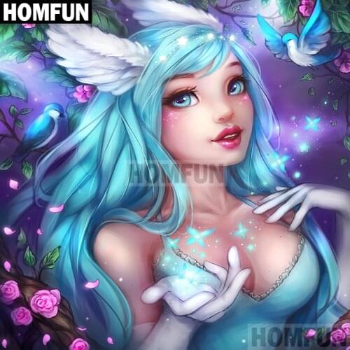 HOMFUN Full Square/Round 5D DIY Diamond Embroidery "Cartoon princess" Diamond Painting Cross Stitch Gift 5D Decor A01958
