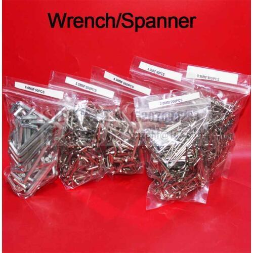 SHENLIN Allen wrench metal Hex key spanner 0.9/1.27/1.5/2/3/4/5/6mm hex spanner machine accessory screwing tool machine tool