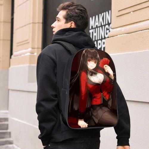 Jabami Yumeko Cosplay Bag Anime Kakegurui 3D Print Beautiful Girl Kawaii Shoulder Unisex Travel School Backpack For Teenage