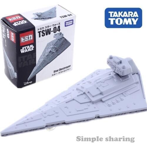 Takara Tomy Tomica Star Wars Tsw-04 Star Destroyer Spaceship Model Kit Diecast Miniature Hot Pop Kids Toys For Children