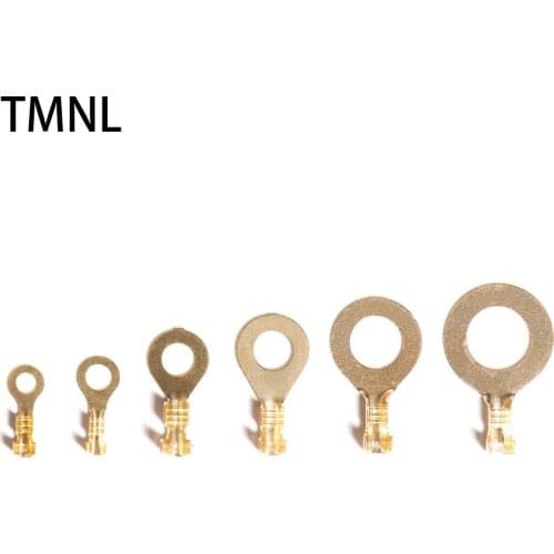 O-type Non-Insulated Ring Lugs Plug fast spring Electrical Barrel Copper Crimp Round Terminals Cable Wire Cold pressing Car