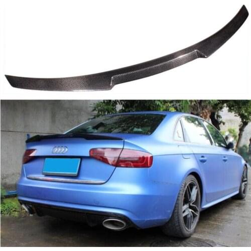 High Quality M STYLE REAL CARBON FIBER REAR TAIL WING TRUNK LIP SPOILER FOR Audi A5 S5 SLINE RS5 B8.5 2012 2013 2014 2015 2016