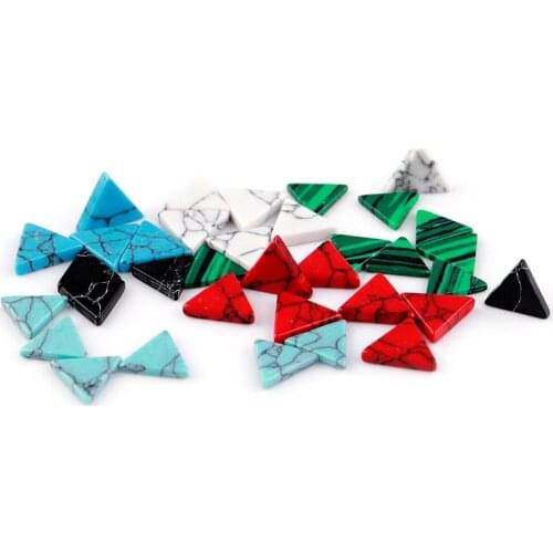 Xinyao 30pcs/lot 20pcs/lot Triangle Red Black Blue Turquoise White Blue Green Turquoise Cabochon for DIY Jewelry Making