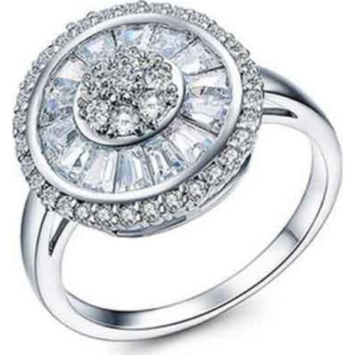 European 925 Sterling silver ring RING Female Crystal from Swarovskis Simple Luxury ring Anti-allergic Christmas gift