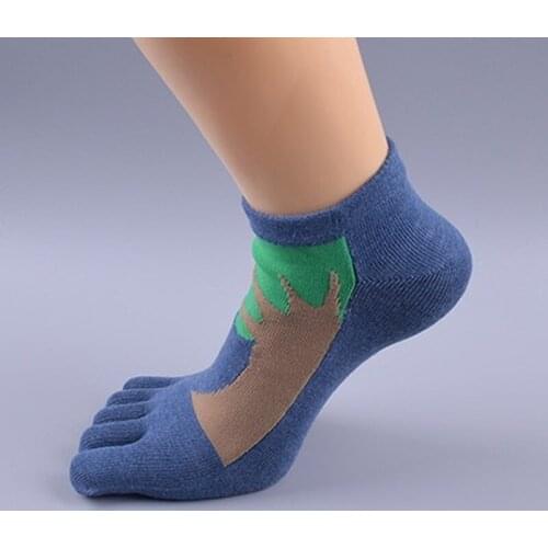 1 Pair Japanese Style Cotton Woman Spring Summer Socks Cartoon Jacquard Five Finger Toe Socks Leisure Sports Short Socks WSB005