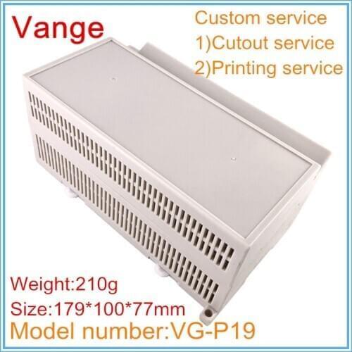 1pcs/lot micro controller unit designer housing ABS plastic extruded mold enclosures diy 179*100*77mm for din rail device
