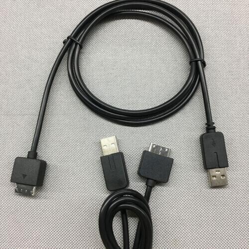 10 Pcs Black 2 IN 1 USB Data Charge Cable For PSP GO USB Charger Cable Data Transfer Charging Cord Line for PSPGO