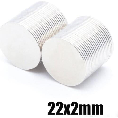 3pcs 22×2mm N50 Neodymium Magnets Rare Earth Round Supper Strong Grade