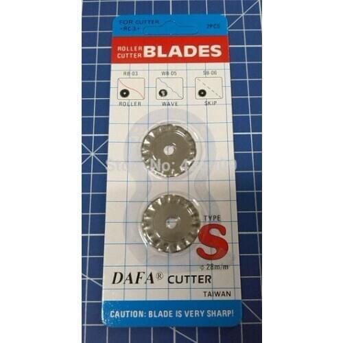 DAFA Brand Sewing Parts Top Quality Rotary Cutter Blades Pinking Blade 28mm Made In Taiwan