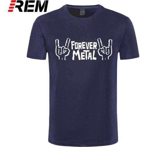 REM Rock Hands Forever Metal Printed T-Shirts Rock'n'Roll Music Mens T Shirt Top Quality Cotton Brand Hip Hop Male Tees