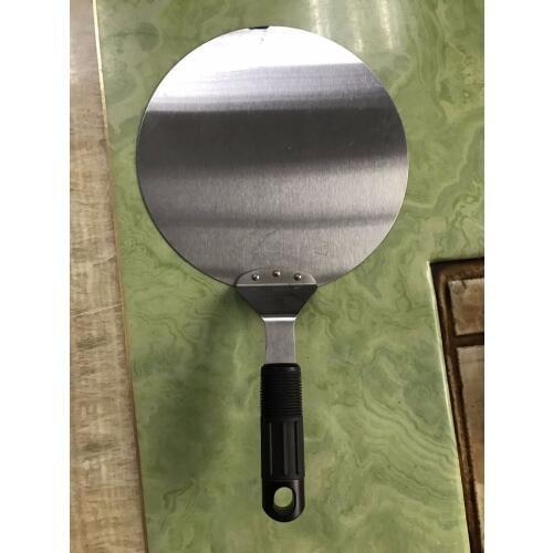 Hot sell Kitchen stainless steel pizza shovel large thick wooden handle pizza knife round cake shovel baking tools