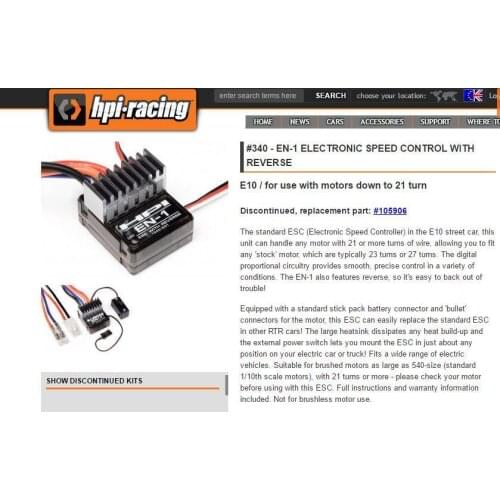 HPI RACING EN-1 for 1/10 scale ESC Rock Crawler AXIAL Electronic speed control