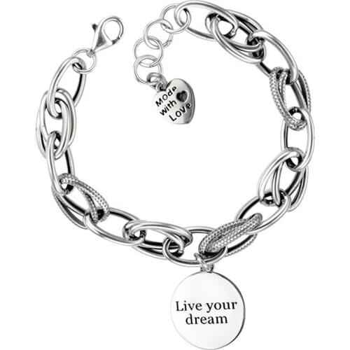 Letter Heart Fashion Jewelry Couple Bracelet Bangle Adjustable Chain Charm Bracelet For Women Men Girl Boy Valentines Day Gift