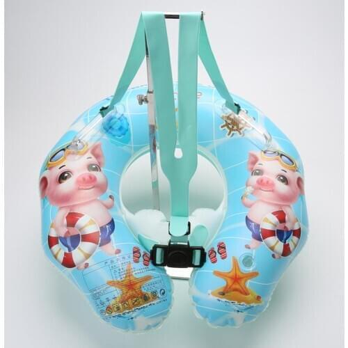 Inflatable Underarm Shoulder Strap Swimming Ring Floating Children Kid Beach Toy with Shoulder Strap Cute Pig Print Floating