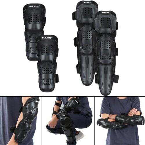 4Pcs/set Motorcycle Elbows Knees Pads Skating Knee Protectors Guard For Bicycle Motorcycle Riding Protective Kneepad Street Gear