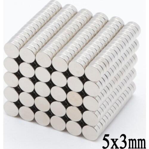 200Pcs 5x3 mm Neodymium Magnet Disc 5mm x 3mm N35 NdFeB Permanent Small Round Super Strong Powerful Magnetic Magnets