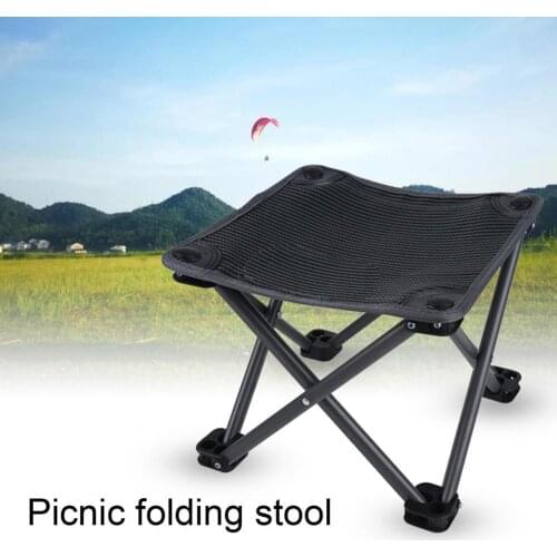 Portable Folding Chair Lightweight Backpacking Small Stool Fishing Chair Picnic Folding Stool Lounge Chair for Outdoor Equipment