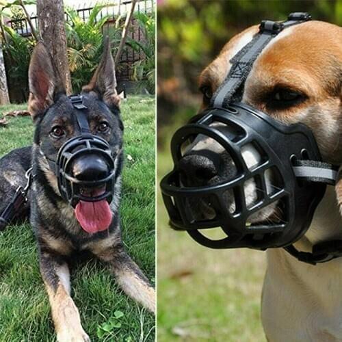 Adjustable Dog Muzzle Soft Breathable Mesh Strong Basket Dog Mouth Muzzle Pet Training Accessories Silicone Mouth Mask 6sizes