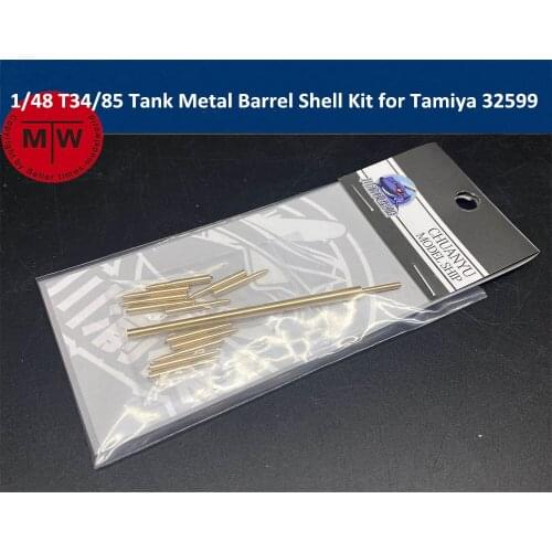 1/48 Scale T34/85 Tank Metal Barrel Shell Kit for Tamiya 32599 Model CYT062