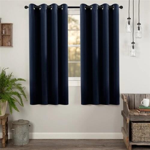 LISM Blackout Short Curtains for Living Room Bedroom Kitchen Curtains Window Treatments Solid Color Window Curtain Drape Blinds