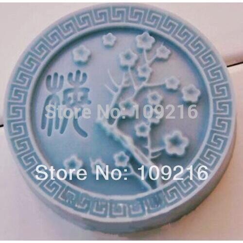 1pcs Chinoiserie Wintersweet (zx1511) Silicone Handmade Soap Mold Crafts DIY Mold