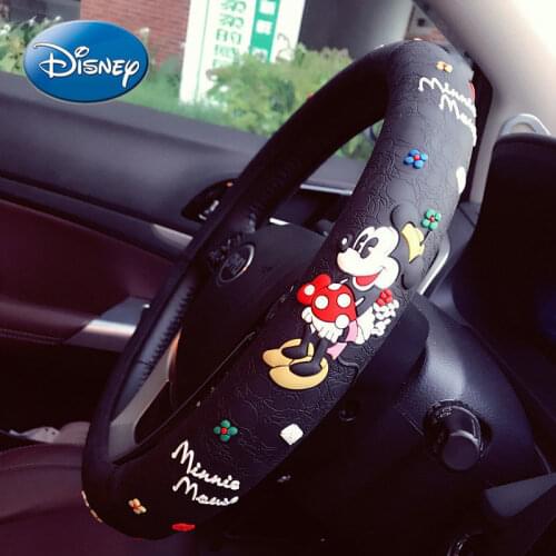 Disney Mickey Minnie Marvel Captain America Car Steering Wheel Cover Summer Silicone Unisex Non-slip Universal Grip Cover