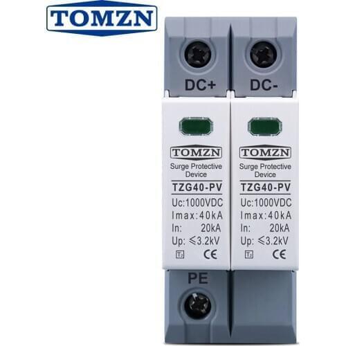 DC SPD 1000V 800V 600V 20KA~40KA House Surge Protector Protective Low-voltage Arrester Device