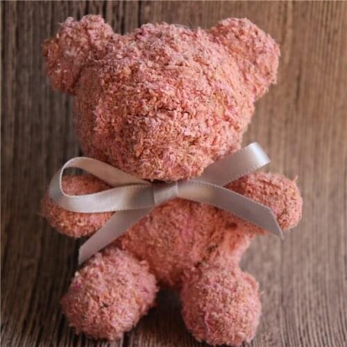 Moss Dried Flowers Bear Home Decorative Christmas Days Mothers Day Gift for Girlfriend Women Wife Kids Real Wedding Flowers