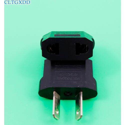 Cltgxdd Black Universal Travel Power Plug Adapter EU EURO to US USA Adaptor Converter AC Power Plug Adaptor Connector