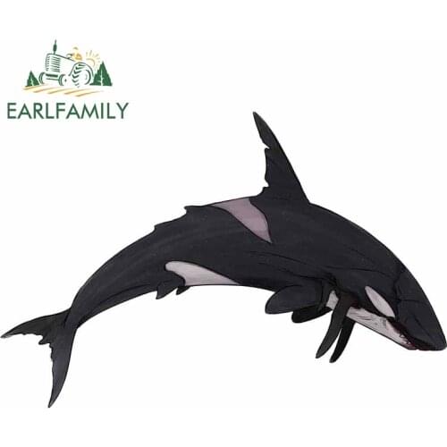 EARLFAMILY 13cm x 8.8cm for Killer Whale Vinyl Car Stickers Occlusion Scratch Surfboard Motorcycle Waterproof Decal Graphics