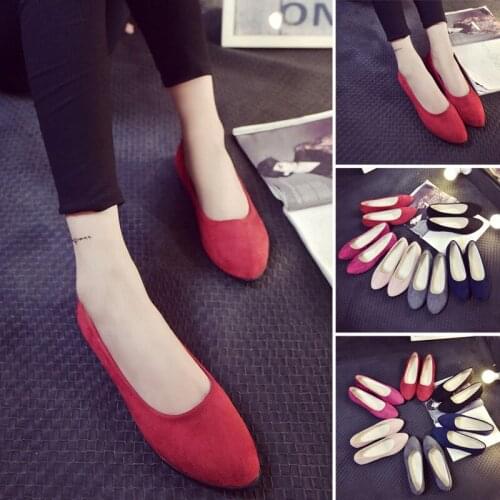 1 Pair Women Ladies Ballet Flat Shoes Casual Loafers Anti-slip Breathable for Autumn HSJ88