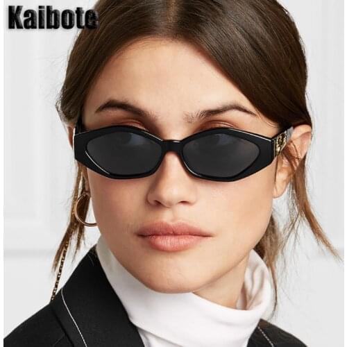 Kaibote S-1170 Retro Ladies Sunglasses Small Frame UV Protection Fashion Cat Eye Sun Eyeglasses for Women Outdoor Eyewear Female