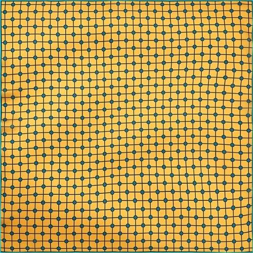 2020 53x53 Ins checkerboard Air hostess Print women Silk twill scarf Satin square tie ladies foulard femme towel bufanda shawl